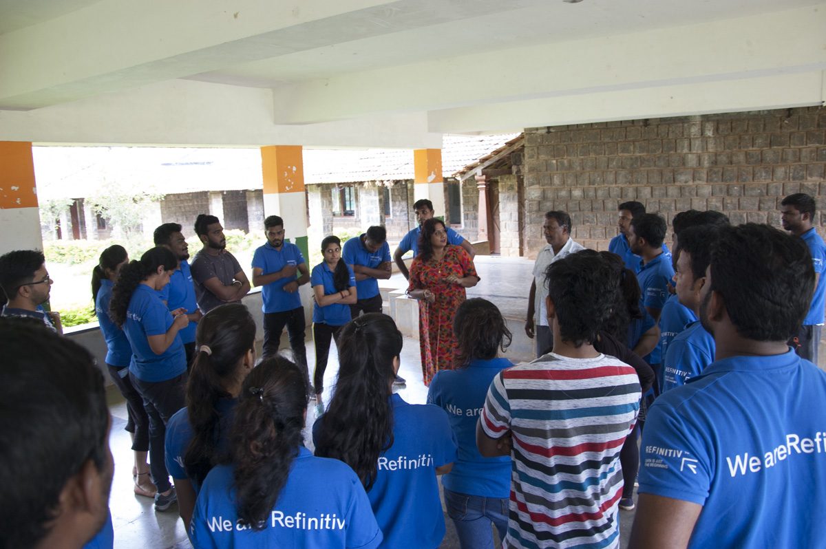 Briefing the volunteering team